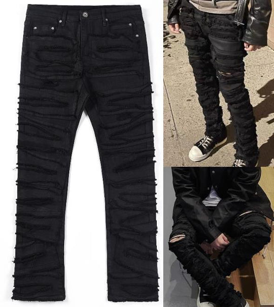 ShopBAM — Washed Whiskers Waxed High Street Denim — Black