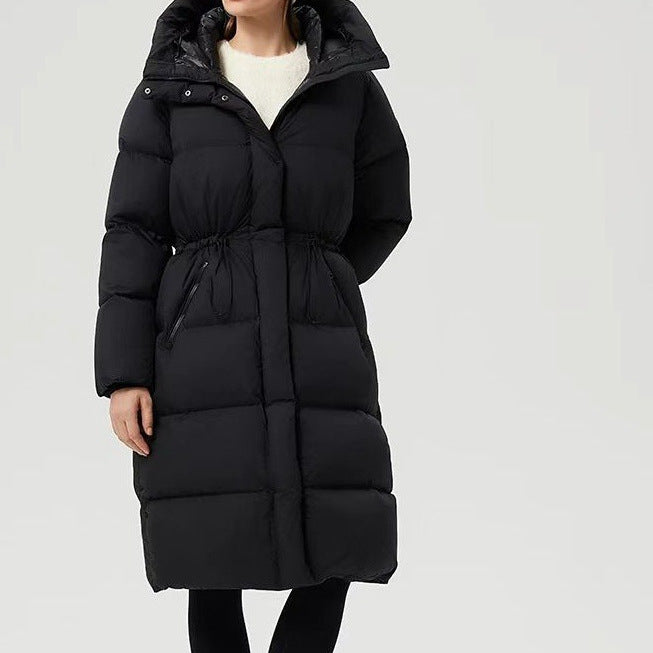 All-Matching Hooded Casual Long Down Jacket