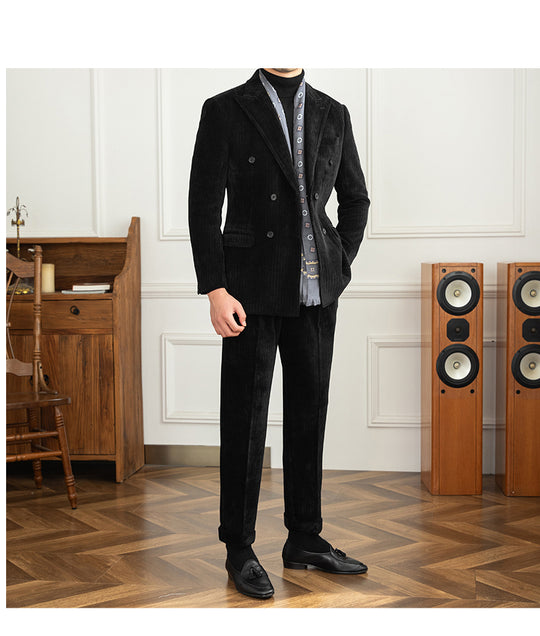Double-Breasted Suit Set — Men&