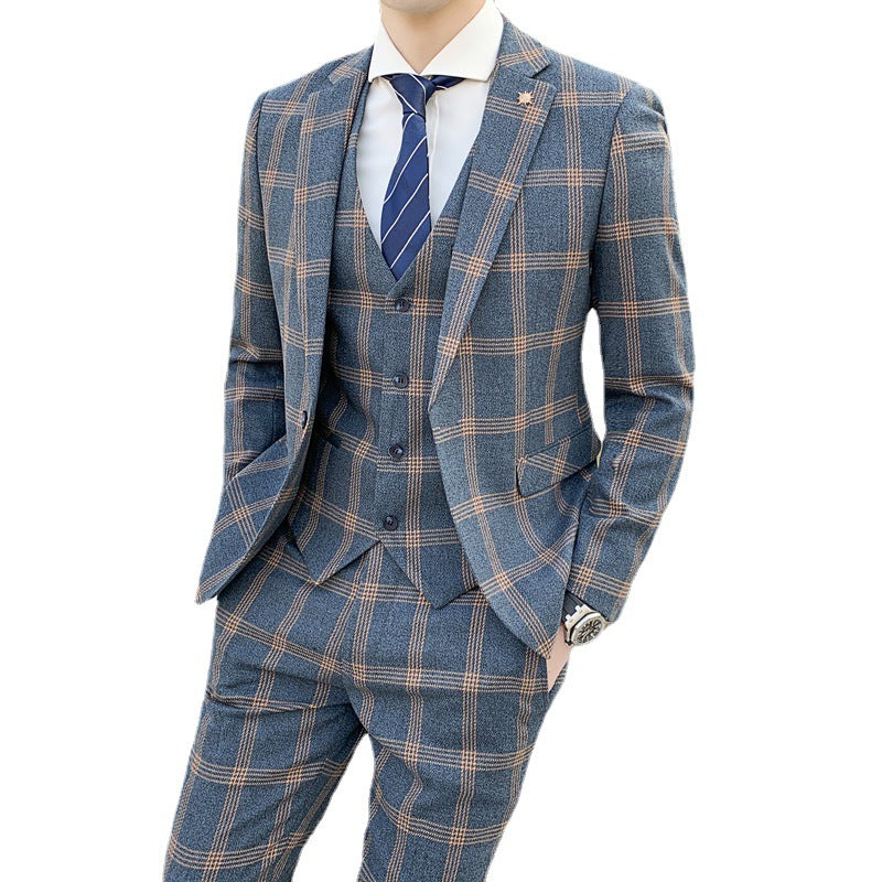 British-Korean Three-Piece Suit — Men&