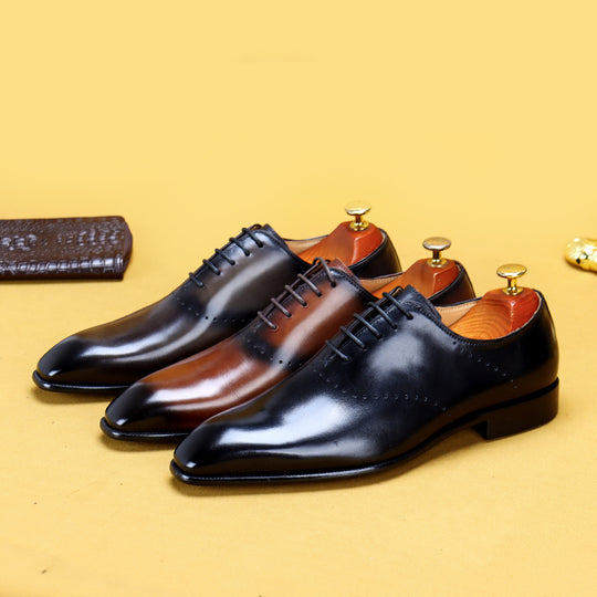 Oxford Retro British Leather Shoes — Men&