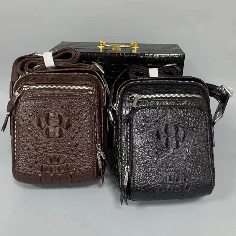 ShopBAM — Crocodile Leather Crossbody Bag — Men's