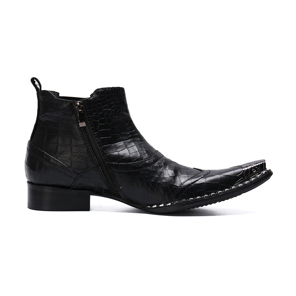 Chelsea High-Top Genuine Leather Boots — Men&