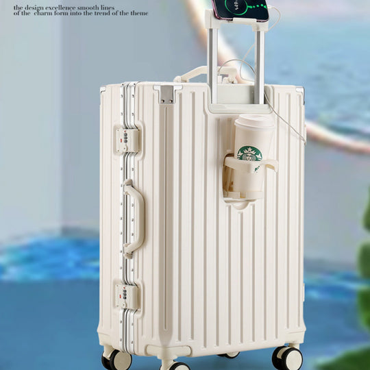 ShopBAM — Large Capacity Travel Aluminum Frame Password Luggage