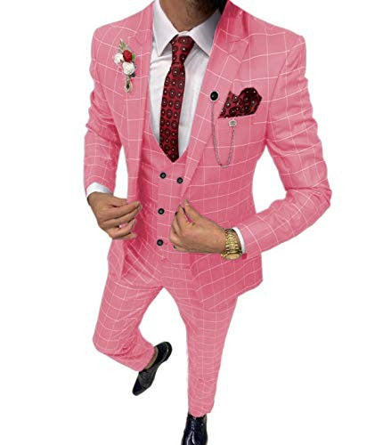 Lattice Three-Piece Suit — Men&