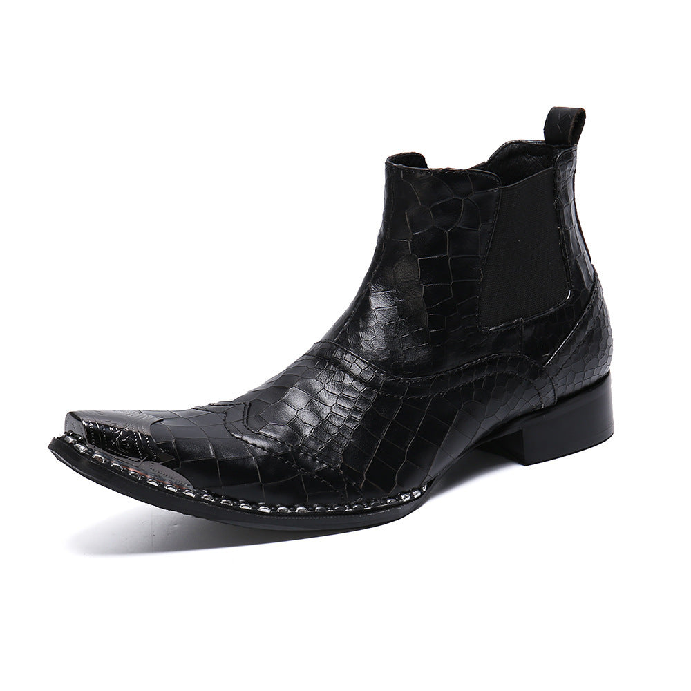 ShopBAM — Chelsea High-Top Genuine Leather Boots — Men's