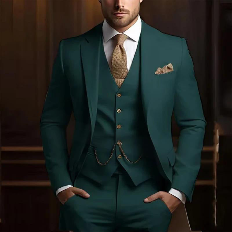 Three-Piece Slim Suit — 17 Colours