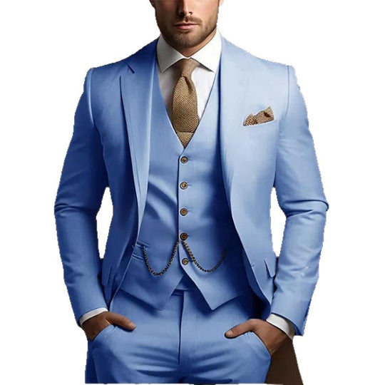 Three-Piece Slim Suit — 17 Colours