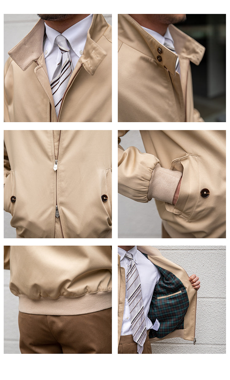 Vintage Stand-Up Collar Jacket — Men's