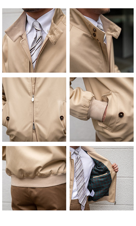 Vintage Stand-Up Collar Jacket — Men&