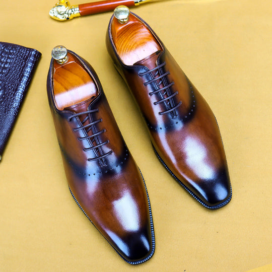 Oxford Retro British Leather Shoes — Men&
