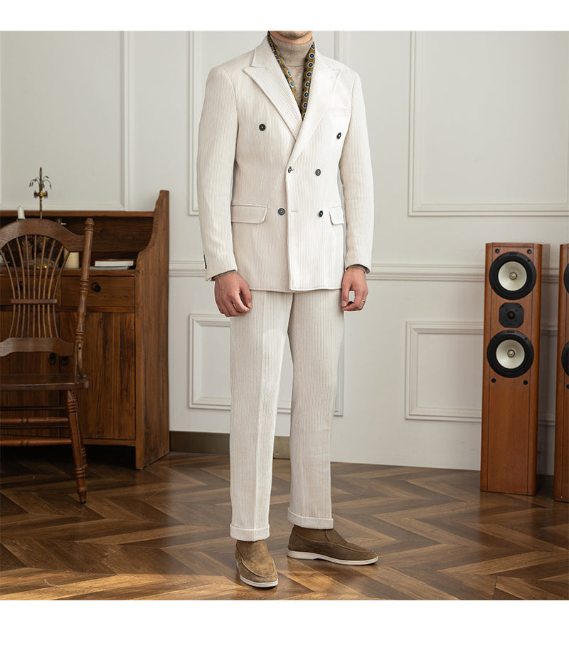 Double-Breasted Suit Set — Men&