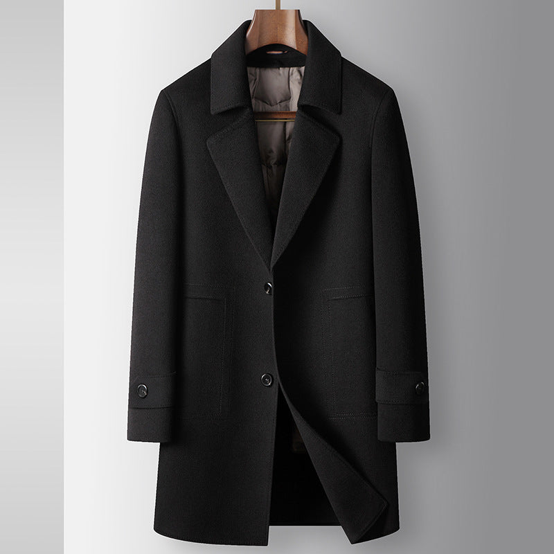 Wool Blend Down Coat — Unisex
