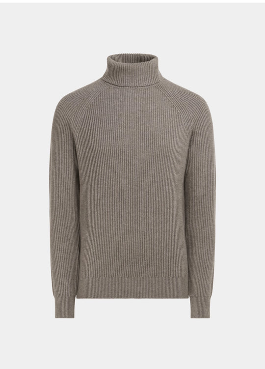 Cashmere High-Neck Knit Pullover — Men&