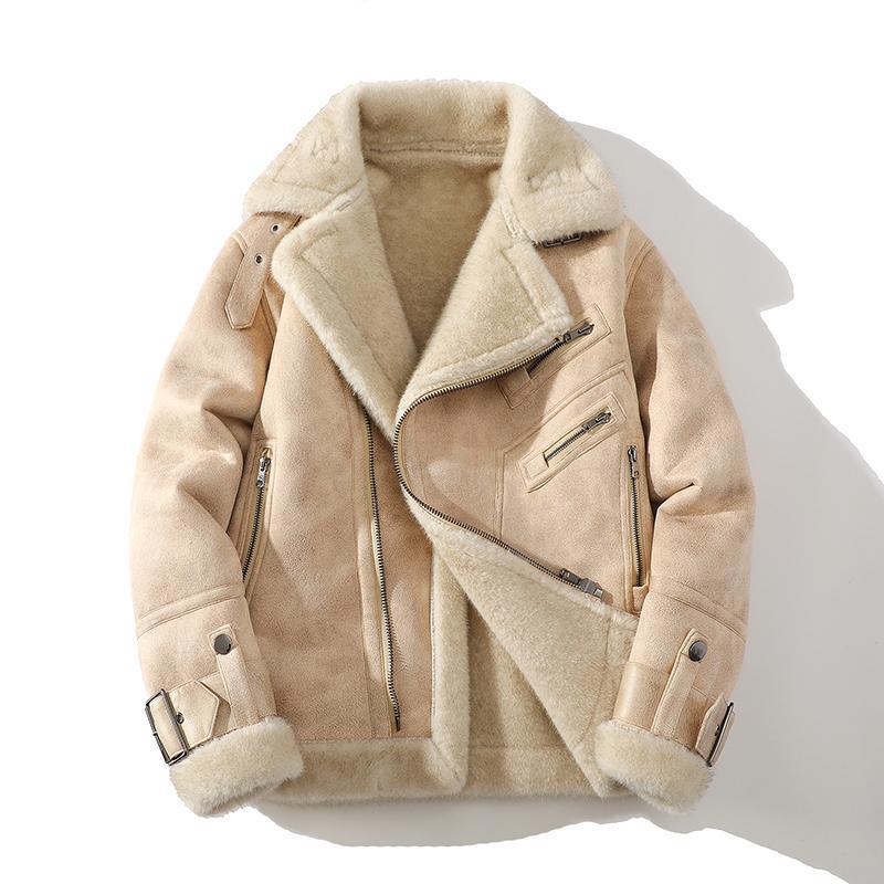 Fur Collar Fleece-Lined Winter Jacket — Men&
