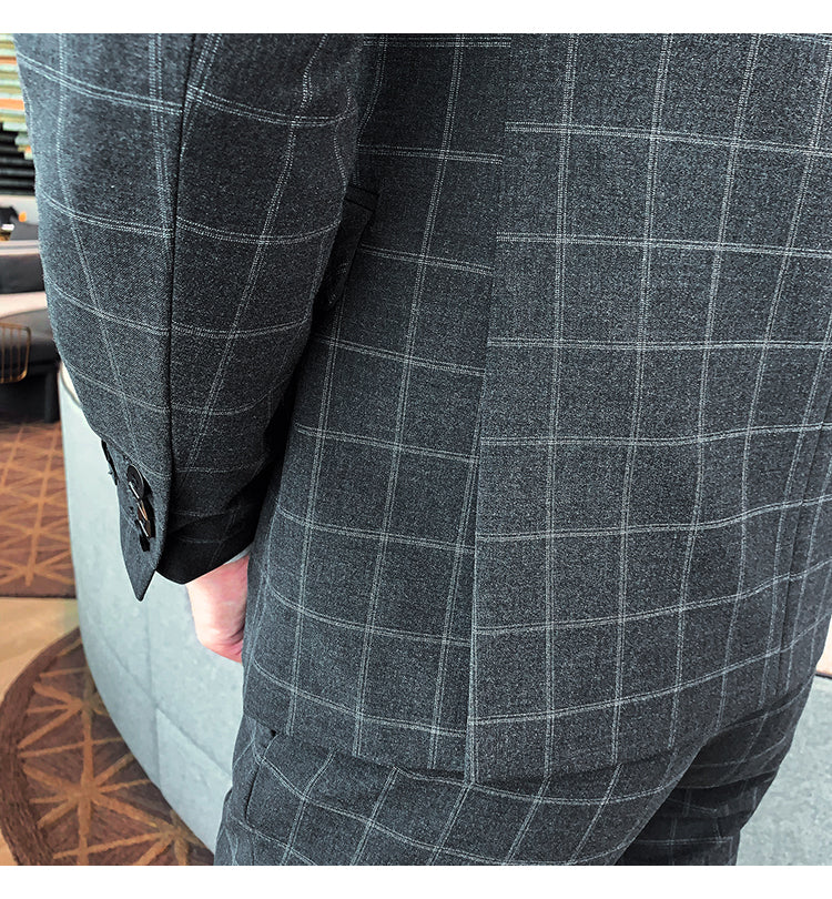 Casual Business Three-Piece Slim Suit — Men&