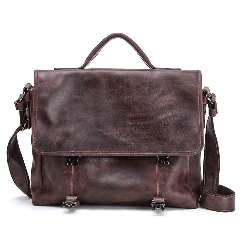 ShopBAM — Leather Messenger Bag — Men's