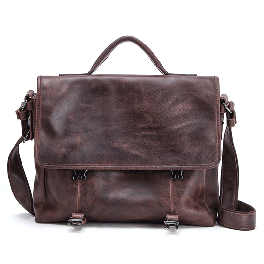 ShopBAM — Leather Messenger Bag — Men&