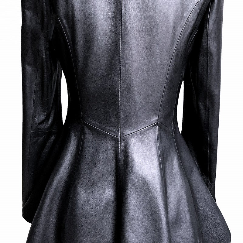 Short Coat Women's Leather Slim-Waisted Jacket