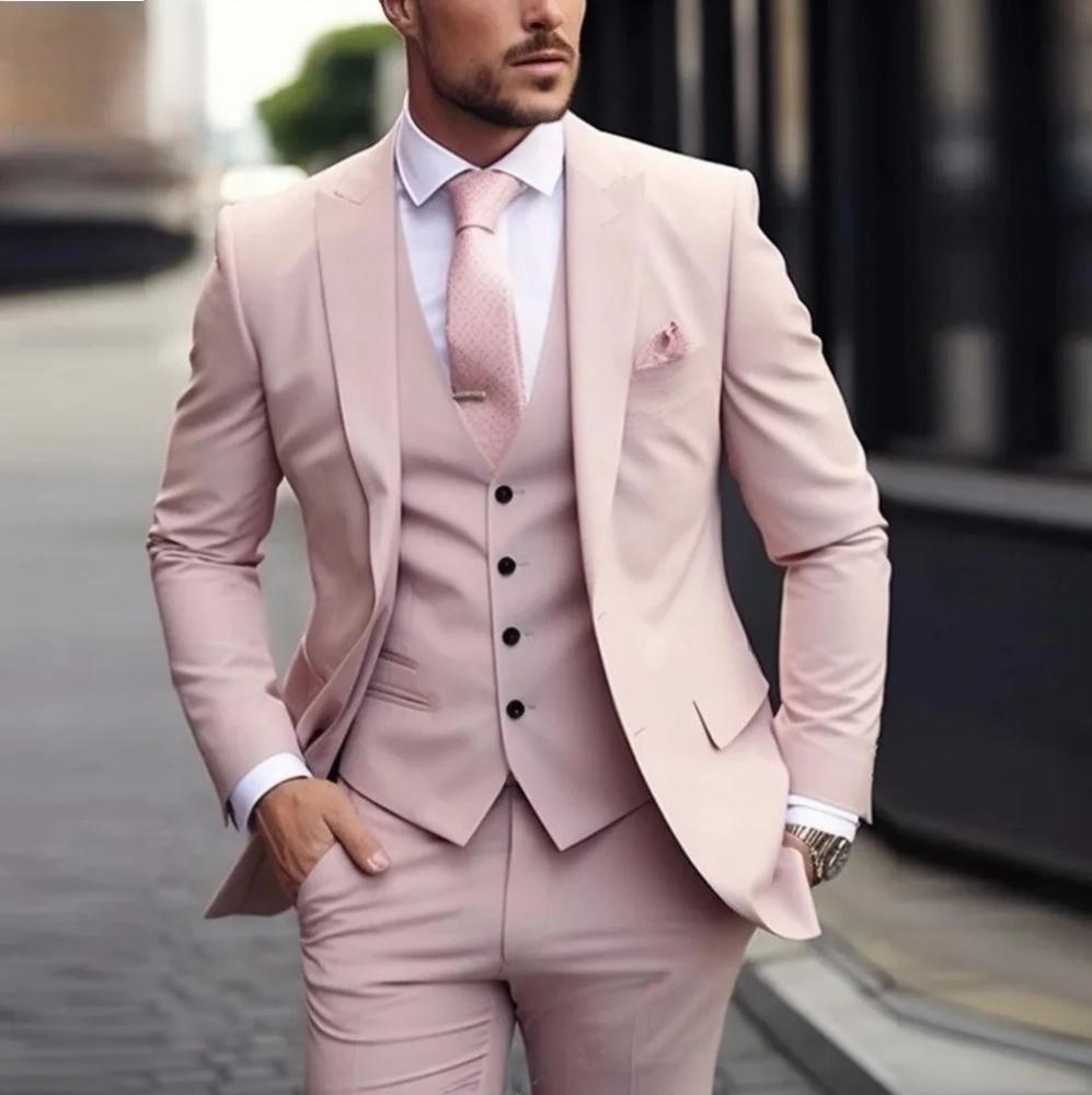 Solid Three-Piece Suit