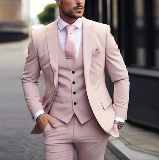 Solid Three-Piece Suit