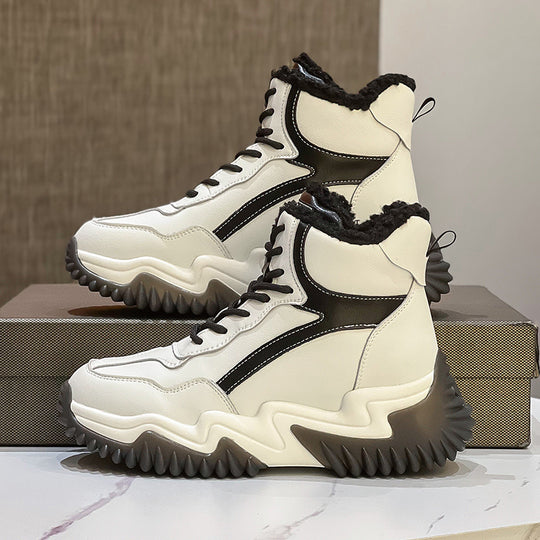 Plush Cotton-Lined Snow Boots — Women&