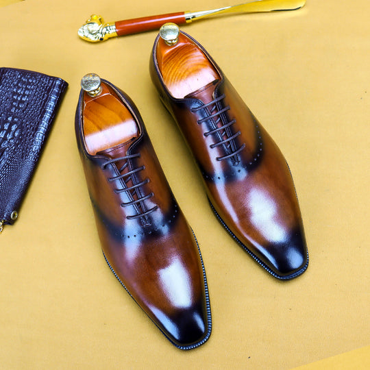 Oxford Retro British Leather Shoes — Men&