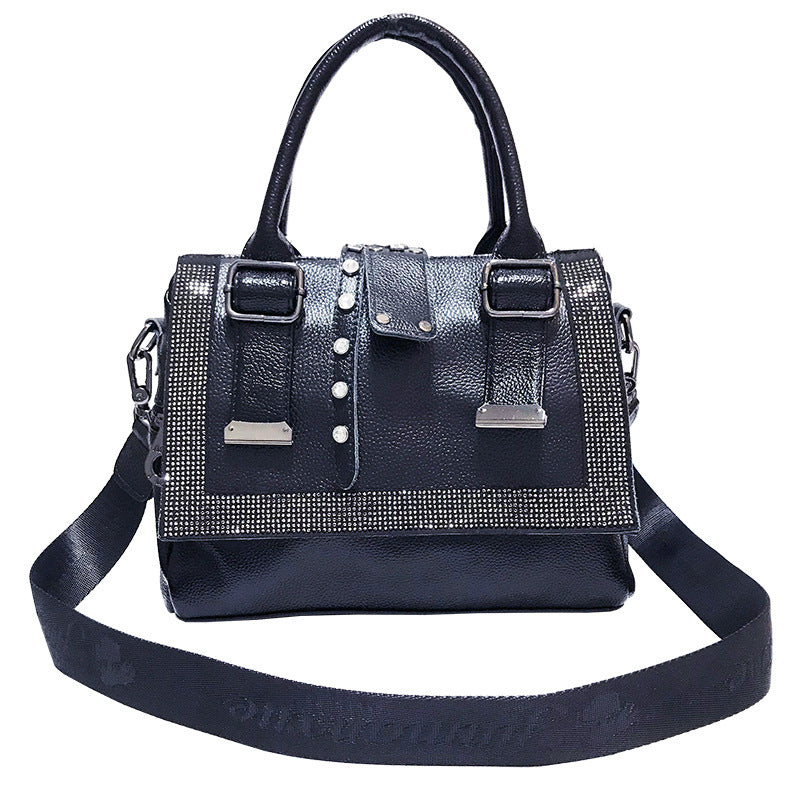 Rhinestone Cowhide Handbag — Women&