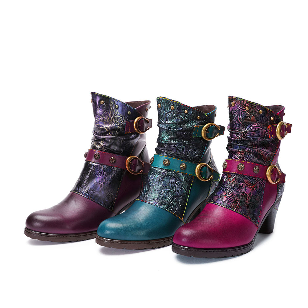ShopBAM — Retro Bohemian Leather Boots — Women's