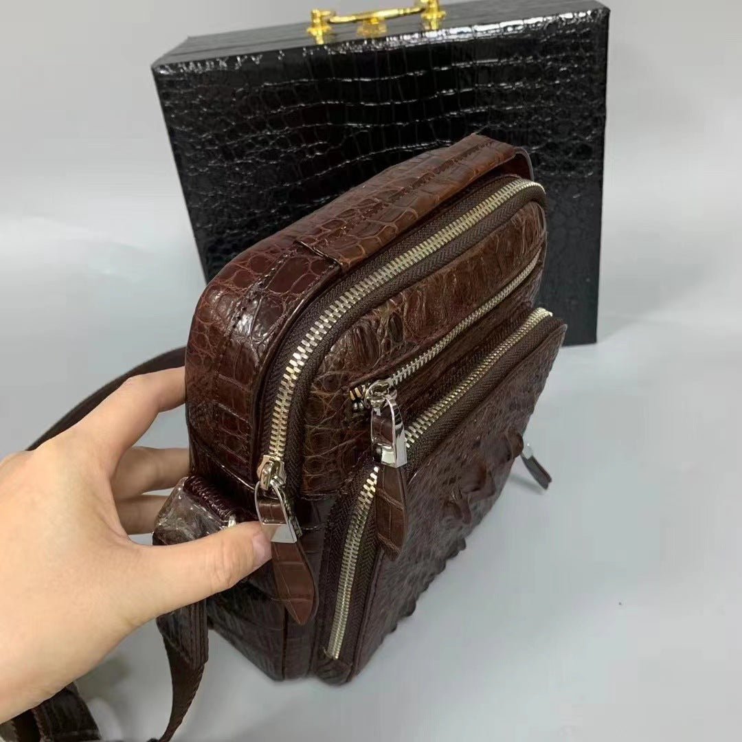 Crocodile Leather Crossbody Bag — Men&