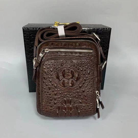 Crocodile Leather Crossbody Bag — Men&