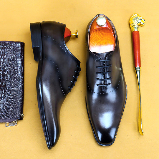 Oxford Retro British Leather Shoes — Men&