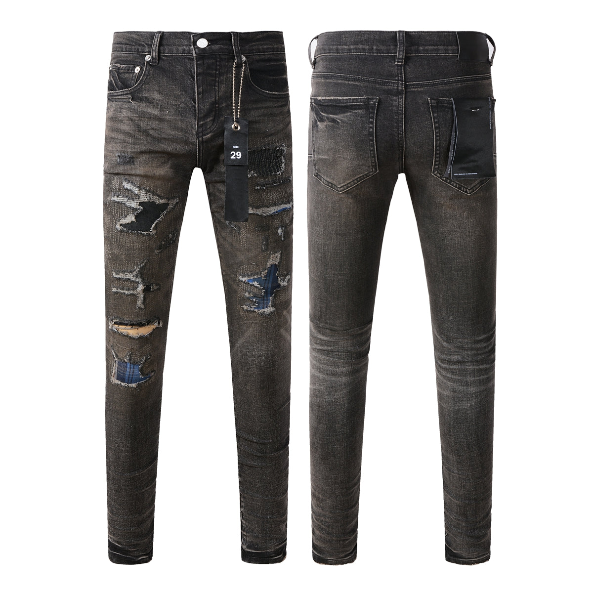 ShopBAM — High Street Slim-Fit Thermal Denim — Classic Blue