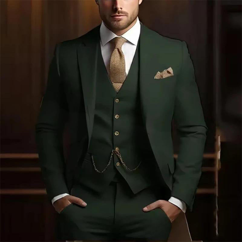 Three-Piece Slim Suit — 17 Colours