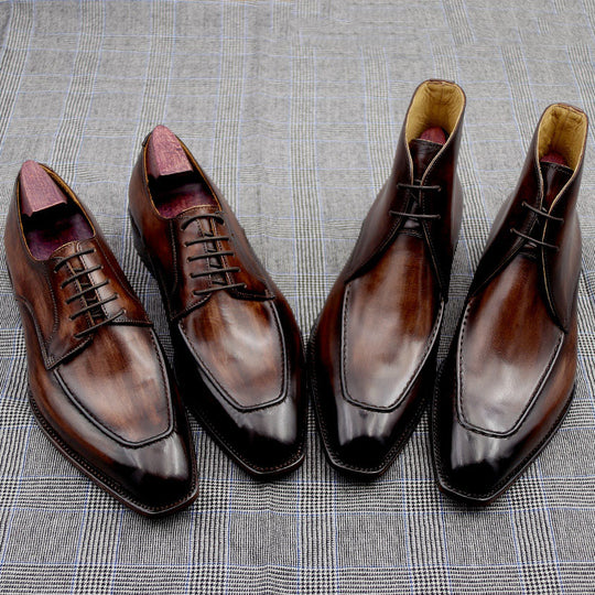 ShopBAM — Handmade Brogue Leather Boots — Men&