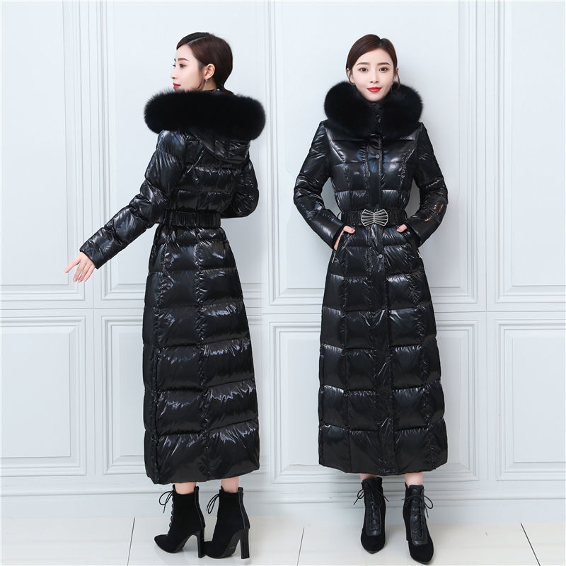 Extra Long Winter Coat — Duck Down, Chenille