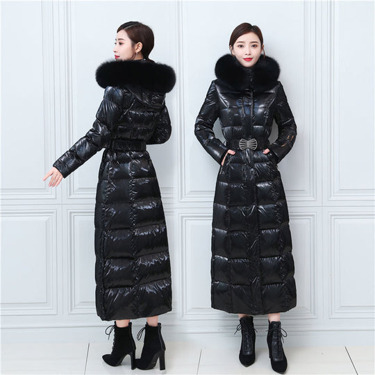 Extra Long Winter Coat — Duck Down, Chenille