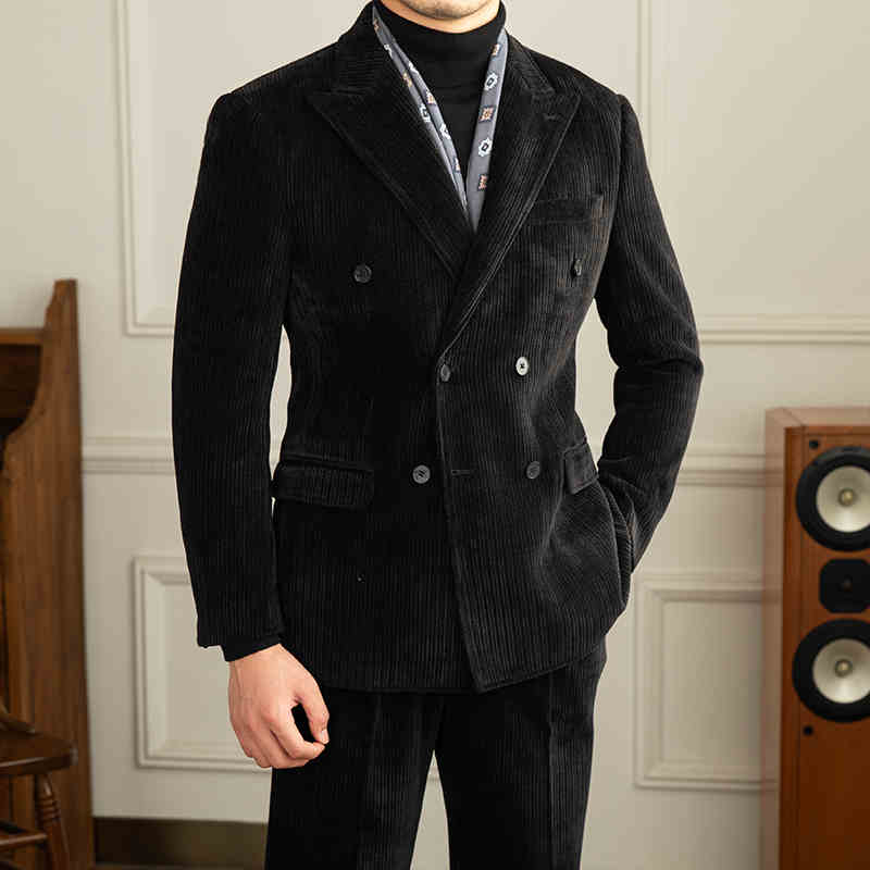 Double-Breasted Suit Set — Men&