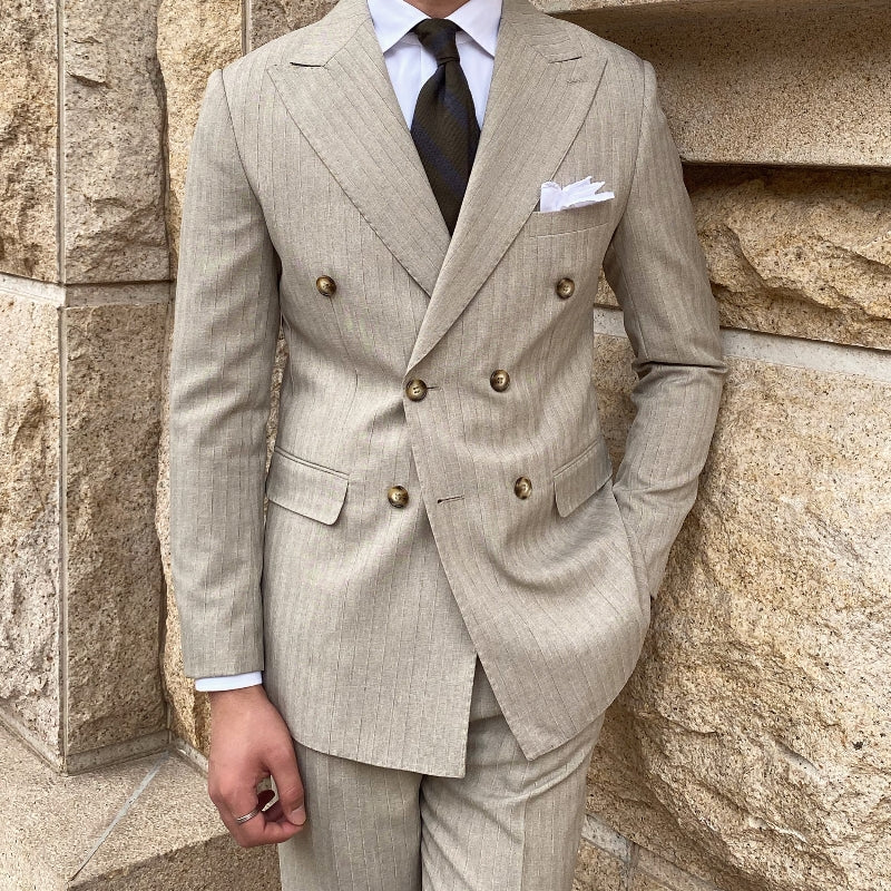 Italian Naples Gun Collar Suit — Men&
