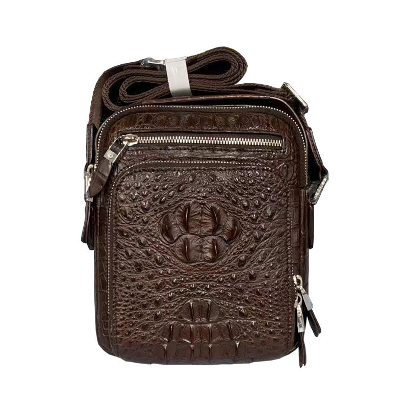 Crocodile Leather Crossbody Bag — Men&