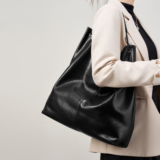 Vegetable-Tanned Leather Tote