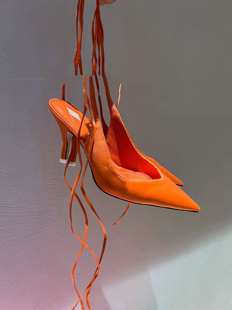 Pointed Ankle Strap High Heel Sandals — Women&