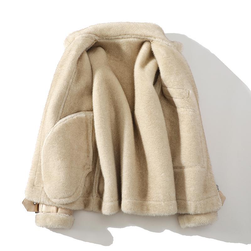Fur Collar Fleece-Lined Winter Jacket — Men&