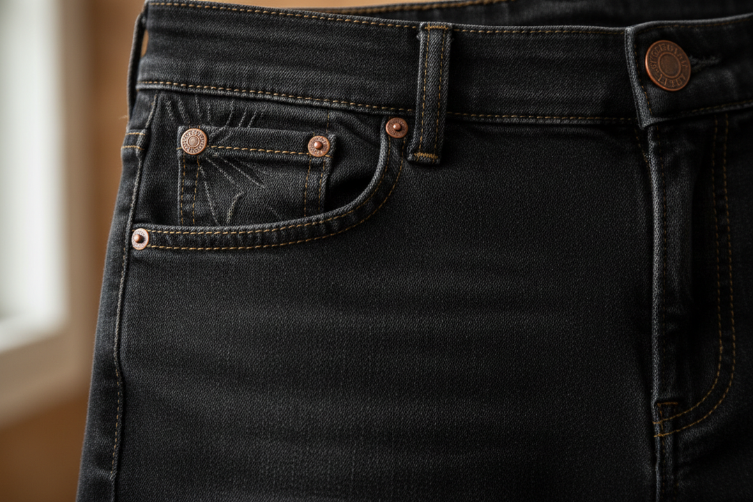 Rivet stitching detail close-up