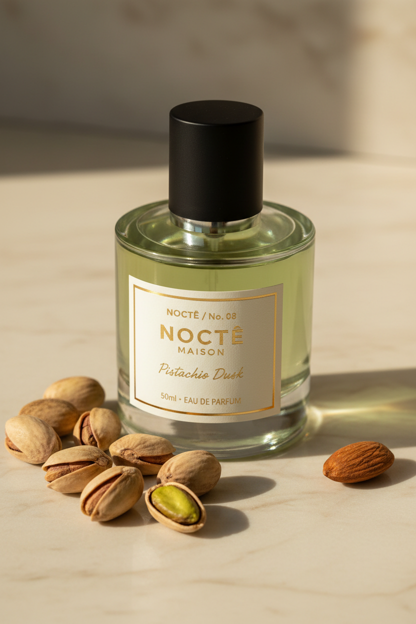 NOCTĒ Fragrance House — NOCTÉ MAISON No. 8 — Pistachio Dusk — Inspired by Kayali