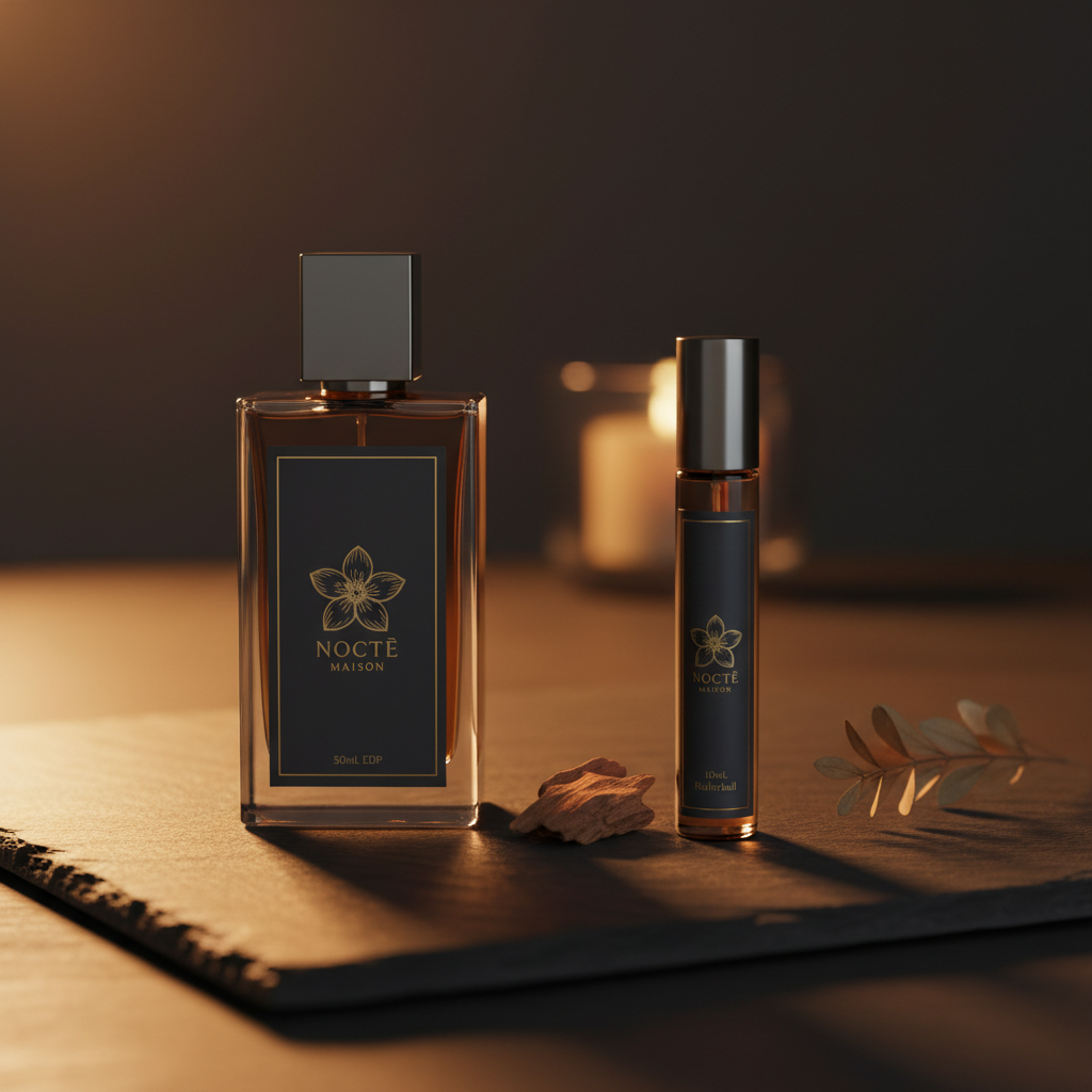 NOCTĒ Beauty — NOCTĒ MAISON No. 8 — Pistachio Dusk · The Duo · 50mL EDP + 10mL Rollerball