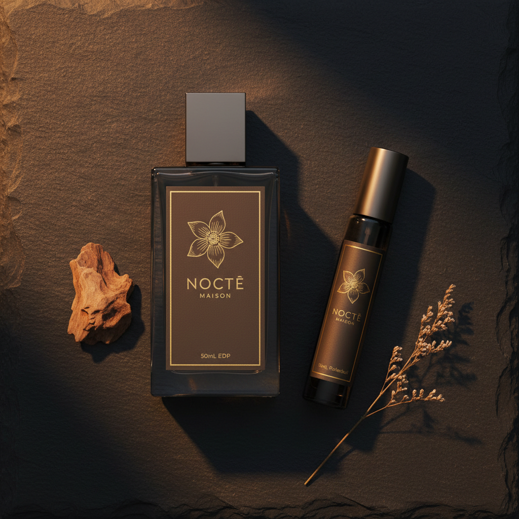 NOCTĒ Beauty — NOCTĒ OBSIDIAN No. 8 — Gold Rush · The Duo · 50mL EDP + 10mL Rollerball