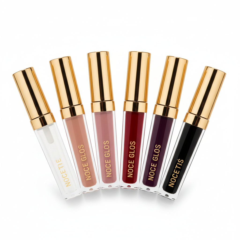 NOCTĒ Beauty — Midnight Lip Gloss Collection · Pure White