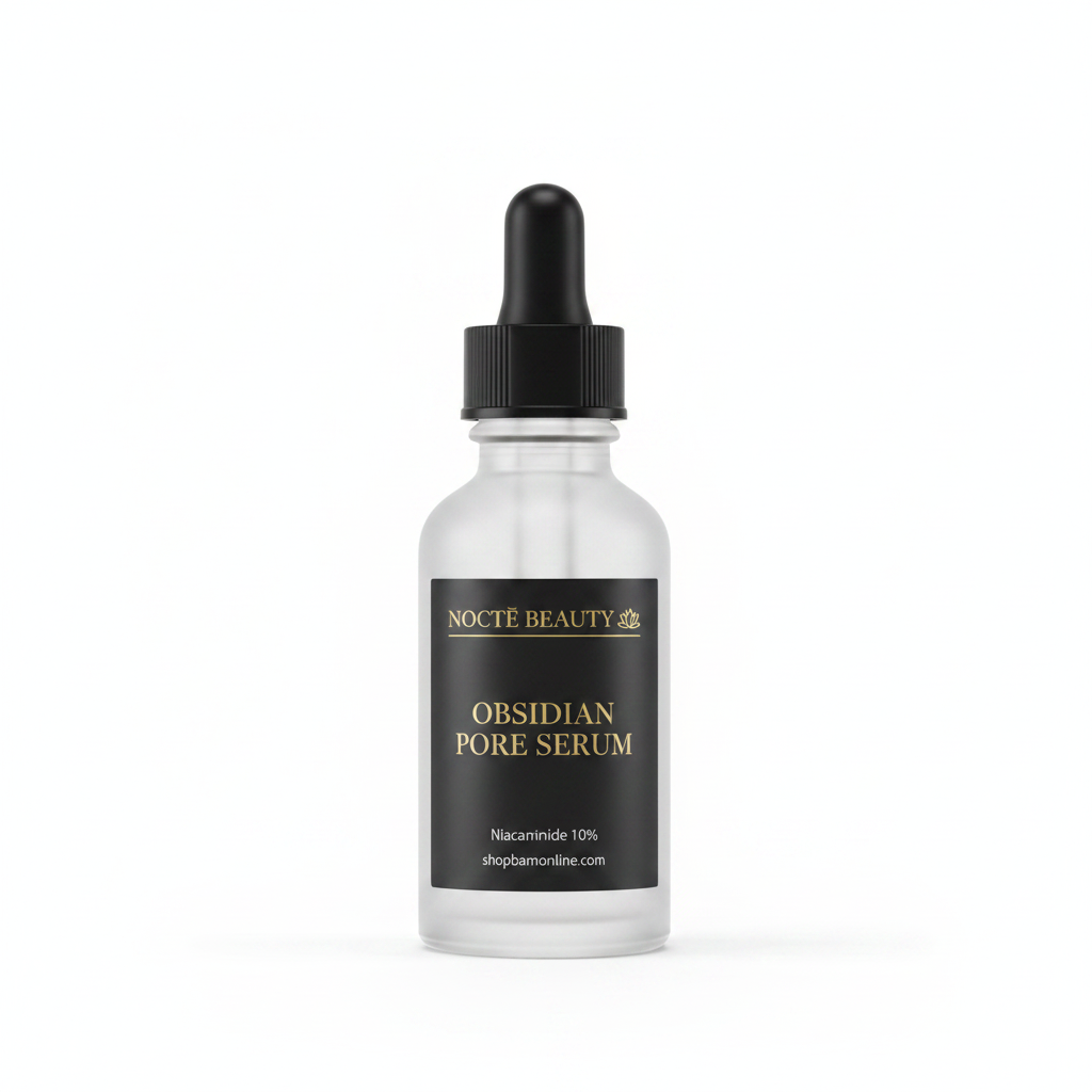 NOCTĒ Beauty — Obsidian Pore Serum Studio