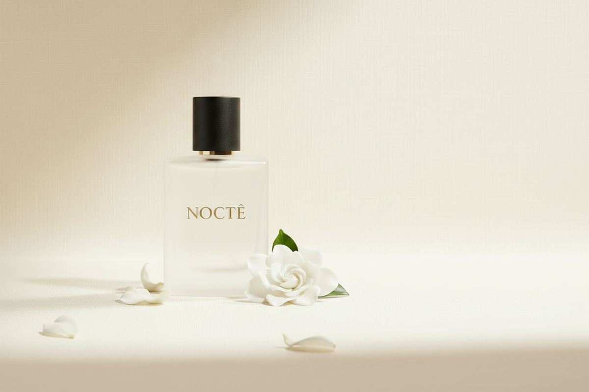 NOCTĒ Fragrance Hero — Bottle Left